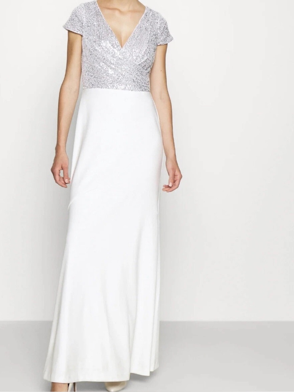 Lauren Ralph Lauren KRYSTAL CAP SLEEVE EVENING DRESS, NWT Size 4